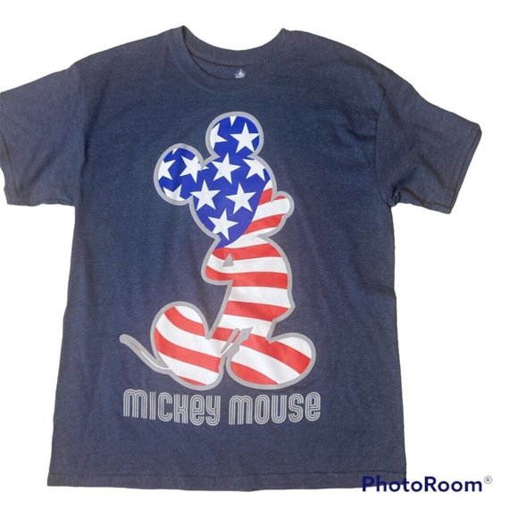 Disney Other - DISNEY MICKEY MOUSE RED WHITE AND BLUE FLAG SIZE LARGE NWOT